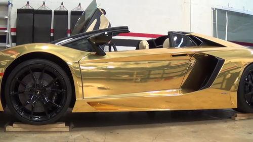 黄金车的图片,奢华与工艺的完美融合